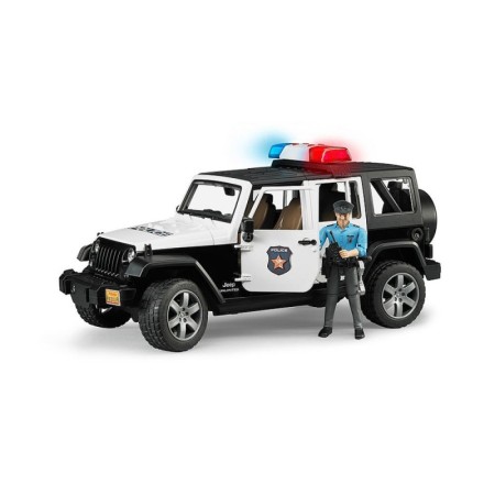 Bruder Jeep Wrangler Unlimited Rubicon de politie cu sirena si figurina